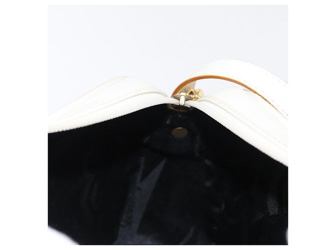 Borsa a Spalla Gancini in Pelle Bianca e Oro Auth BA8782 di Salvatore Ferragamo Bianco D'oro - vista 18
