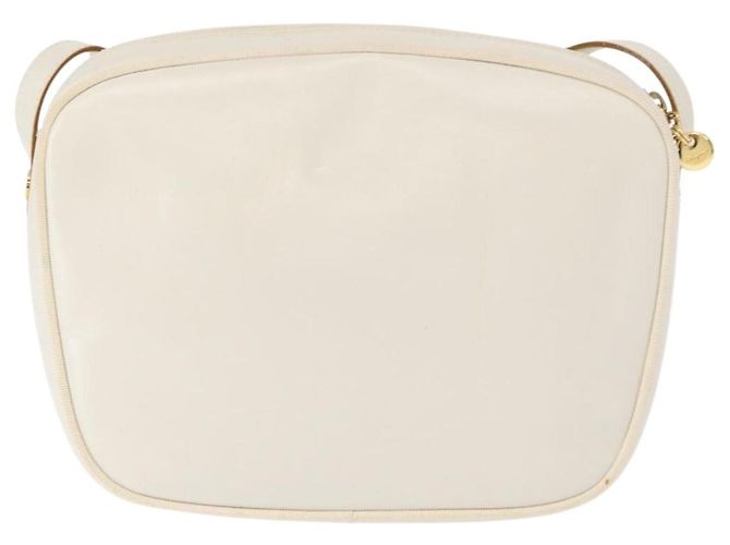Borsa a Spalla Gancini in Pelle Bianca e Oro Auth BA8782 di Salvatore Ferragamo Bianco D'oro - vista 2