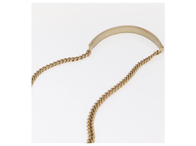 CHANEL Chain Shoulder Bag Lamb Skin Gold CC Auth 157390SAV Golden - view 14