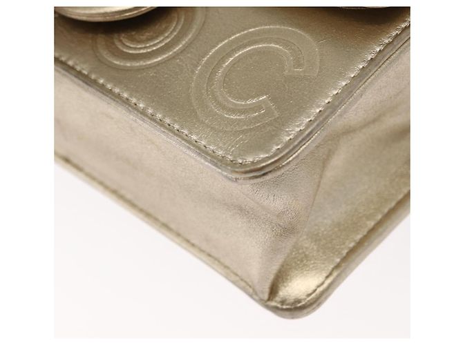 CHANEL Chain Shoulder Bag Lamb Skin Gold CC Auth 157390SAV Golden - view 16