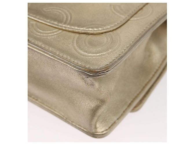 CHANEL Chain Shoulder Bag Lamb Skin Gold CC Auth 157390SAV Golden - view 17