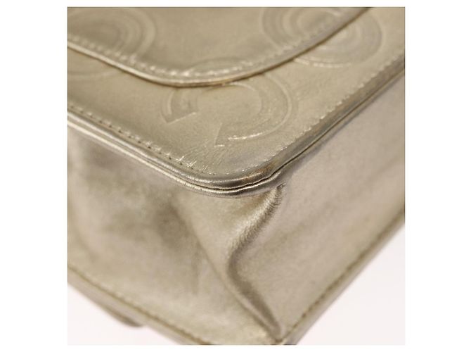 CHANEL Chain Shoulder Bag Lamb Skin Gold CC Auth 157390SAV Golden - view 8