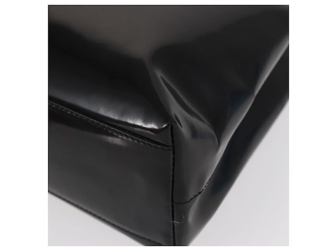 PRADA Borsa a Mano Smalto Nero Auth 156803 - vista 14