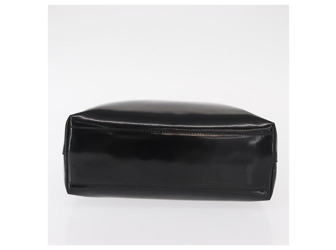 PRADA Borsa a Mano Smalto Nero Auth 156803 - vista 5