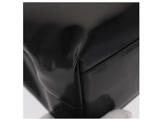 PRADA Borsa a Mano Smalto Nero Auth 156803 - vista 9