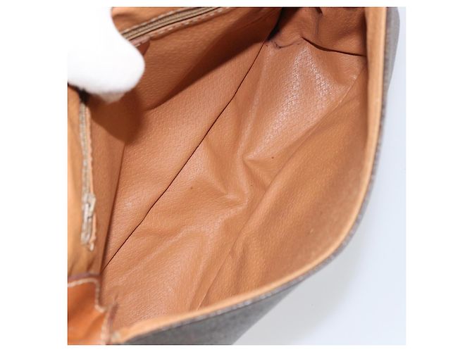 Céline Borsa a spalla in tela Macadam CELINE in pelle PVC marrone e oro Auth fm4980 D'oro - vista 10