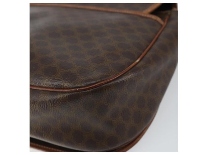 Céline Borsa a spalla in tela Macadam CELINE in pelle PVC marrone e oro Auth fm4980 D'oro - vista 15