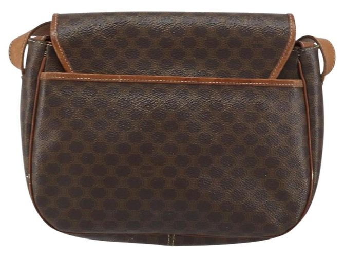 Céline Borsa a spalla in tela Macadam CELINE in pelle PVC marrone e oro Auth fm4980 D'oro - vista 2