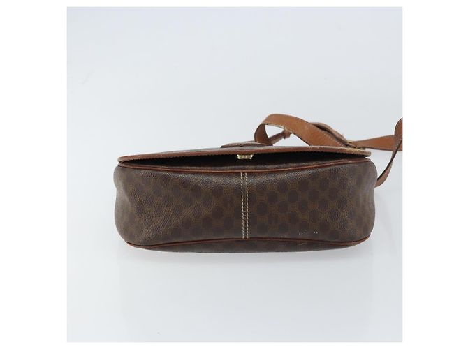 Céline Borsa a spalla in tela Macadam CELINE in pelle PVC marrone e oro Auth fm4980 D'oro - vista 5