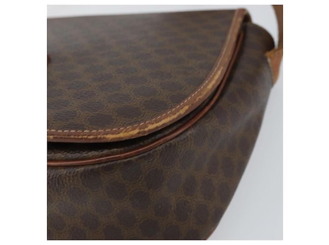 Céline Borsa a spalla in tela Macadam CELINE in pelle PVC marrone e oro Auth fm4980 D'oro - vista 9