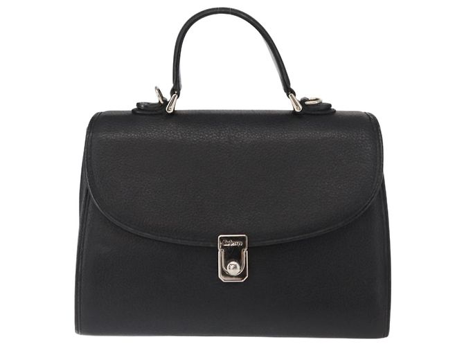 Autre Marque Borsa a mano Burberrys in pelle nera e argento Auth ep12447 Nero - vista 13