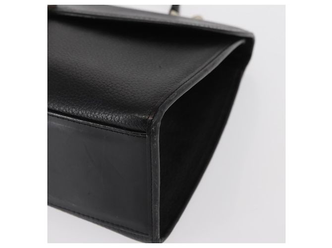 Autre Marque Borsa a mano Burberrys in pelle nera e argento Auth ep12447 Nero - vista 14