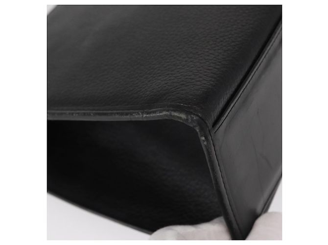 Autre Marque Borsa a mano Burberrys in pelle nera e argento Auth ep12447 Nero - vista 15