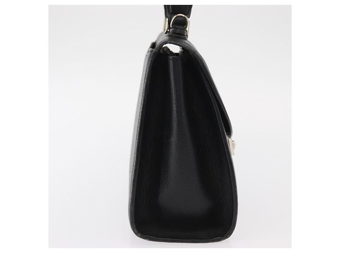 Autre Marque Borsa a mano Burberrys in pelle nera e argento Auth ep12447 Nero - vista 4