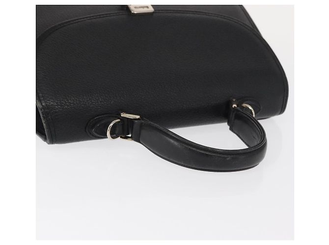 Autre Marque Borsa a mano Burberrys in pelle nera e argento Auth ep12447 Nero - vista 6
