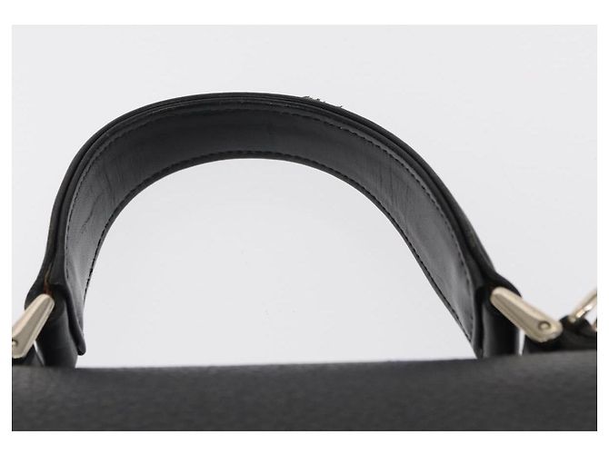 Autre Marque Borsa a mano Burberrys in pelle nera e argento Auth ep12447 Nero - vista 8