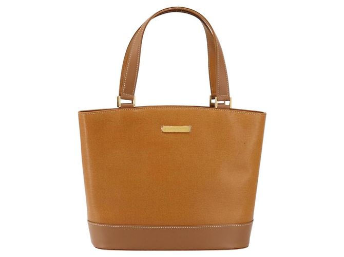 Burberry Tote Bag aus Leder Braun Gold Auth ep12232 Golden - Ansicht 13