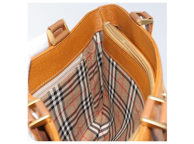 Burberry Tote Bag aus Leder Braun Gold Auth ep12232 Golden - Ansicht 17