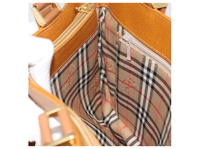 Burberry Tote Bag aus Leder Braun Gold Auth ep12232 Golden - Ansicht 18