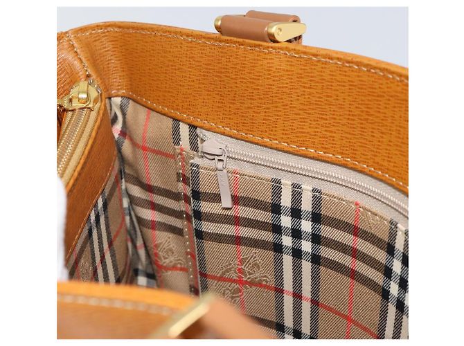 Burberry Tote Bag aus Leder Braun Gold Auth ep12232 Golden - Ansicht 19