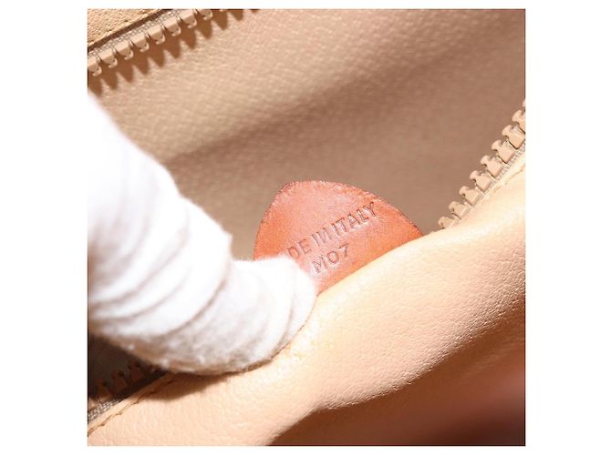 Céline Borsa Tote in Tela Macadam CELINE PVC Beige Oro Auth 156447 D'oro - vista 12