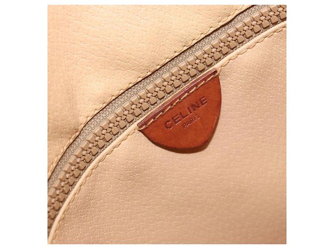 Céline Borsa Tote in Tela Macadam CELINE PVC Beige Oro Auth 156447 D'oro - vista 18