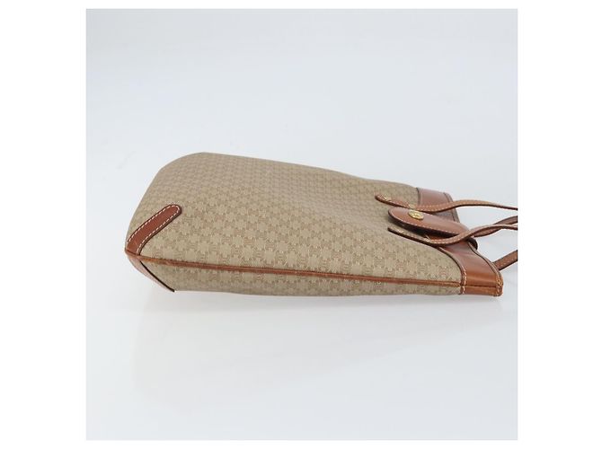 Céline Borsa Tote in Tela Macadam CELINE PVC Beige Oro Auth 156447 D'oro - vista 3