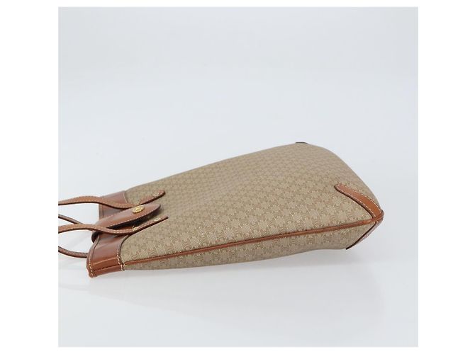 Céline Borsa Tote in Tela Macadam CELINE PVC Beige Oro Auth 156447 D'oro - vista 4