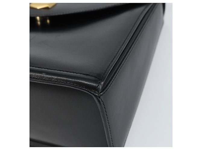 BALLY Borsa a mano in pelle 2 vie Nero Oro Auth 159743 D'oro - vista 10