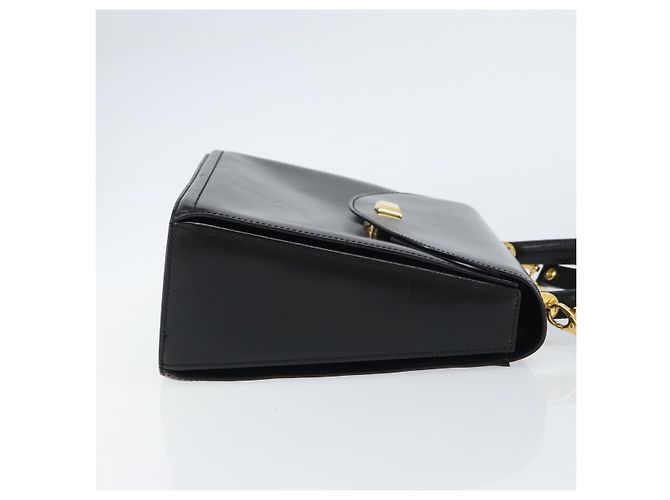 BALLY Borsa a mano in pelle 2 vie Nero Oro Auth 159743 D'oro - vista 3