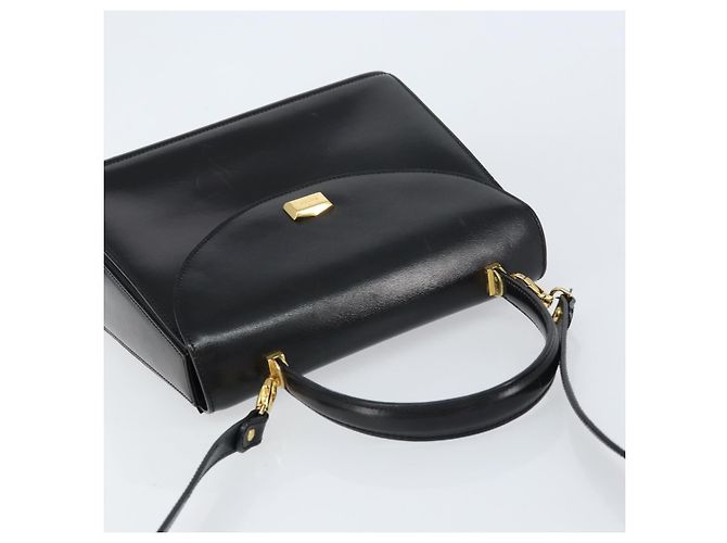BALLY Borsa a mano in pelle 2 vie Nero Oro Auth 159743 D'oro - vista 6