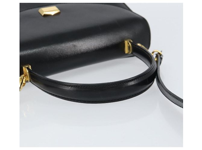 BALLY Borsa a mano in pelle 2 vie Nero Oro Auth 159743 D'oro - vista 7