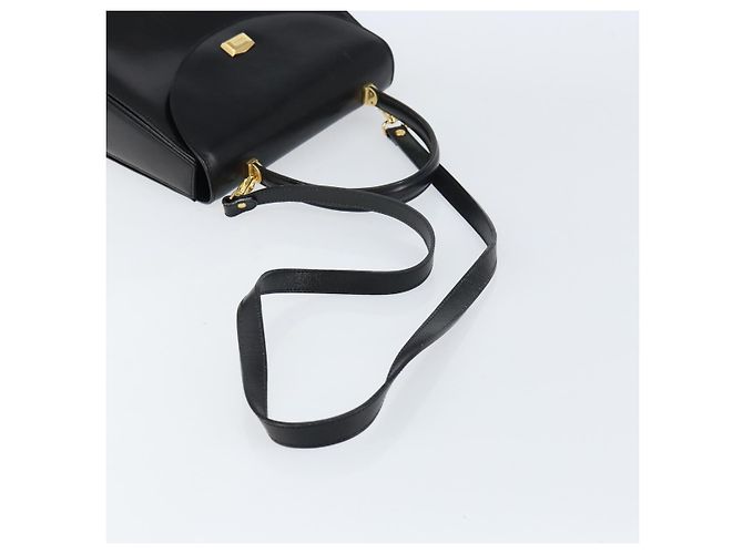 BALLY Borsa a mano in pelle 2 vie Nero Oro Auth 159743 D'oro - vista 9