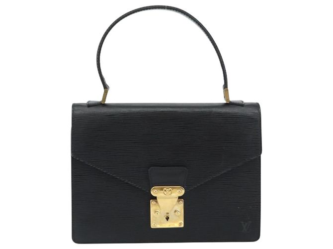 LOUIS VUITTON Borsa a Mano Epi Concorde Nera M52132 LV Auth ep12387 Nero - vista 13