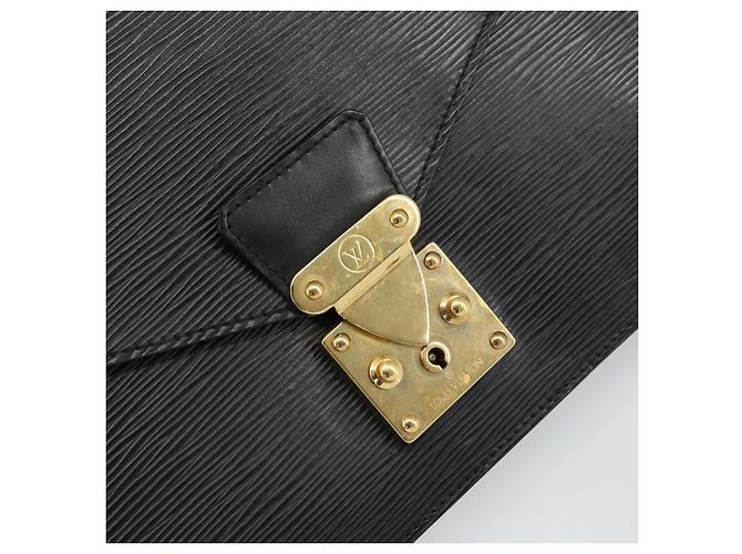 LOUIS VUITTON Borsa a Mano Epi Concorde Nera M52132 LV Auth ep12387 Nero - vista 17