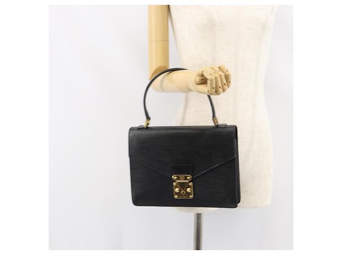 LOUIS VUITTON Borsa a Mano Epi Concorde Nera M52132 LV Auth ep12387 Nero - vista 26