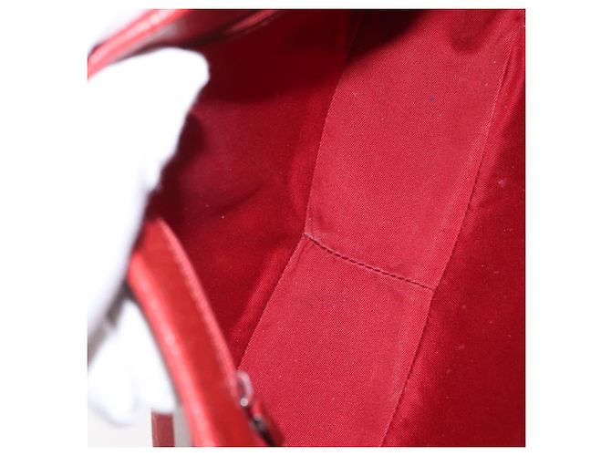 Borsa a Spalla GG Canvas Gucci Rossa Argento 113012 Auth 156421 Rosso - vista 10