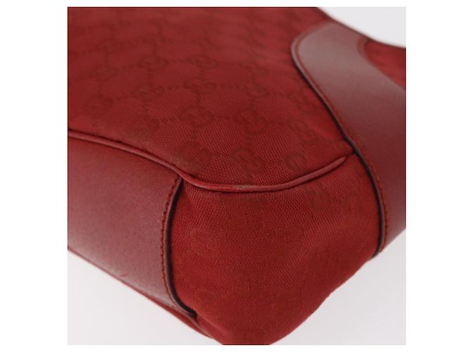Borsa a Spalla GG Canvas Gucci Rossa Argento 113012 Auth 156421 Rosso - vista 14