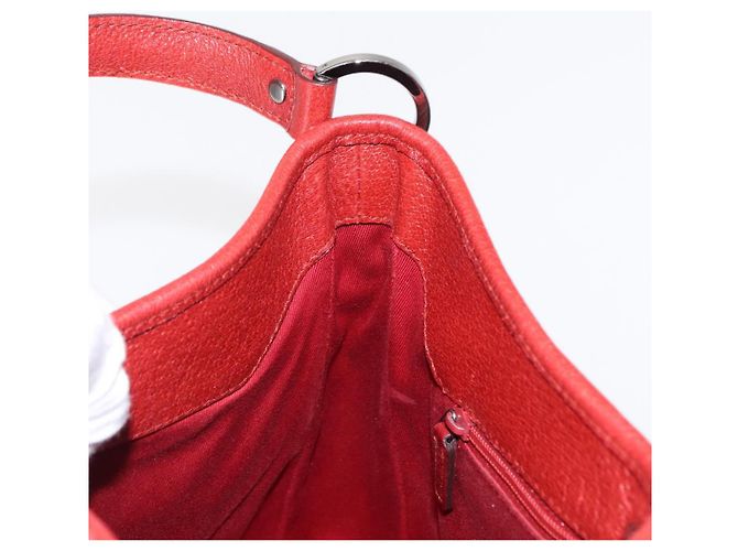 Borsa a Spalla GG Canvas Gucci Rossa Argento 113012 Auth 156421 Rosso - vista 19
