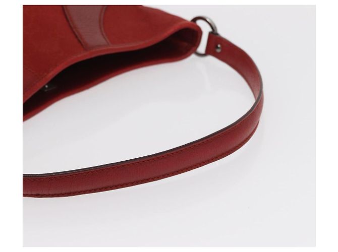 Borsa a Spalla GG Canvas Gucci Rossa Argento 113012 Auth 156421 Rosso - vista 7
