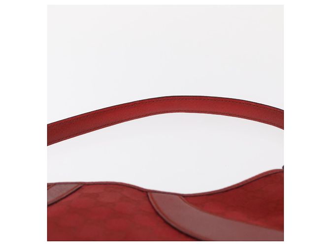 Borsa a Spalla GG Canvas Gucci Rossa Argento 113012 Auth 156421 Rosso - vista 8