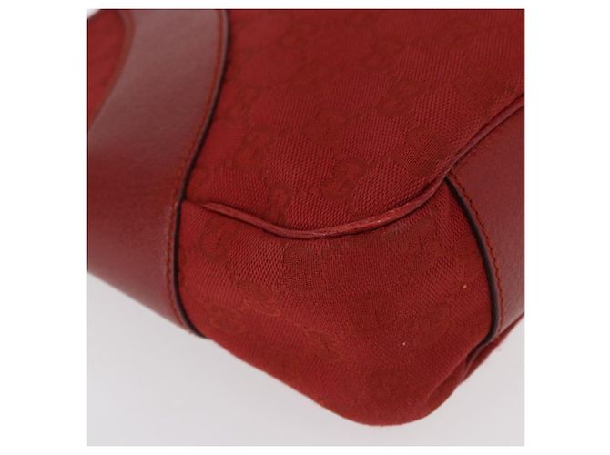 Borsa a Spalla GG Canvas Gucci Rossa Argento 113012 Auth 156421 Rosso - vista 9