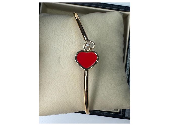 Bracciale Chopard Happy Hearts realizzato in pregiato oro rosa 750 (18 carati). D'oro - vista 3