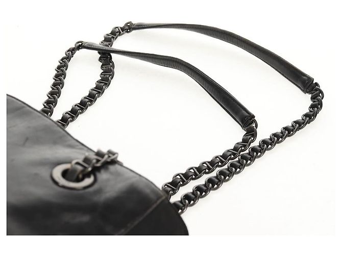 Borsa a Spalla con Catena Prada in Pelle e Nylon Nera Auth ep12271 Nero - vista 14