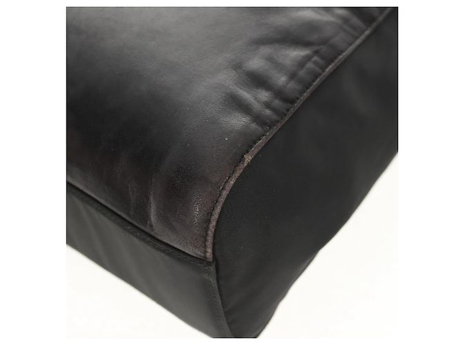 Borsa a Spalla con Catena Prada in Pelle e Nylon Nera Auth ep12271 Nero - vista 16