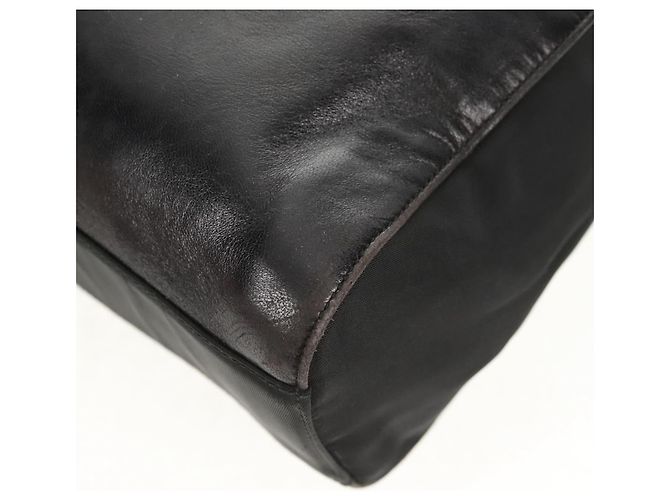 Borsa a Spalla con Catena Prada in Pelle e Nylon Nera Auth ep12271 Nero - vista 18