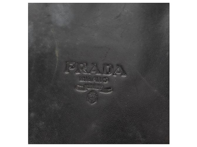 Borsa a Spalla con Catena Prada in Pelle e Nylon Nera Auth ep12271 Nero - vista 19