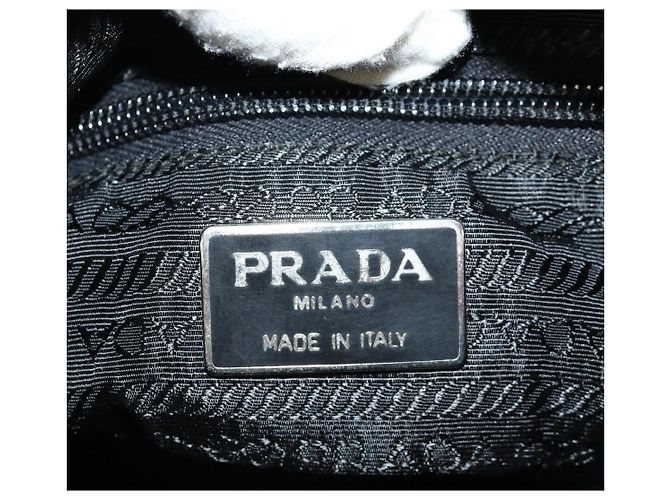 Borsa a Spalla con Catena Prada in Pelle e Nylon Nera Auth ep12271 Nero - vista 21