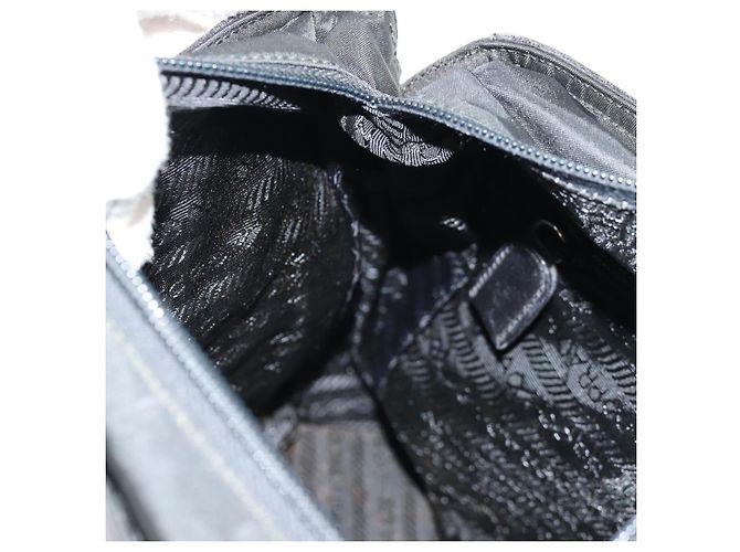 Borsa a Spalla con Catena Prada in Pelle e Nylon Nera Auth ep12271 Nero - vista 22