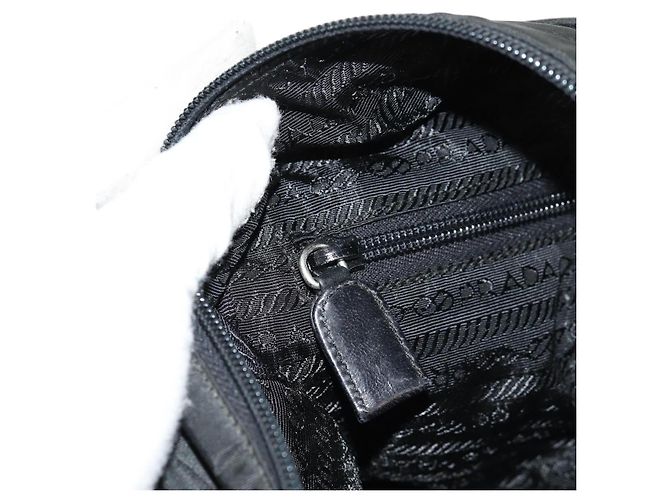 Borsa a Spalla con Catena Prada in Pelle e Nylon Nera Auth ep12271 Nero - vista 24